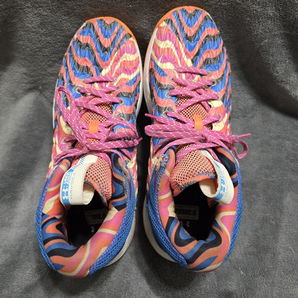 Under Armour HOVR Havoc 5 Clone Glow Basketball Shoe 3026755-600 | Men Size 13 - Picture 4 of 7